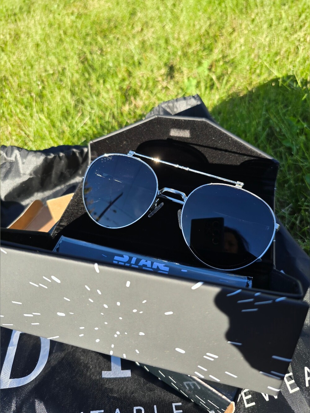 NIB! DIFF Eyewear, UNISEX, Anakin, Galactic Brushed Silver/Space Gray Lenses - Picture 12 of 15